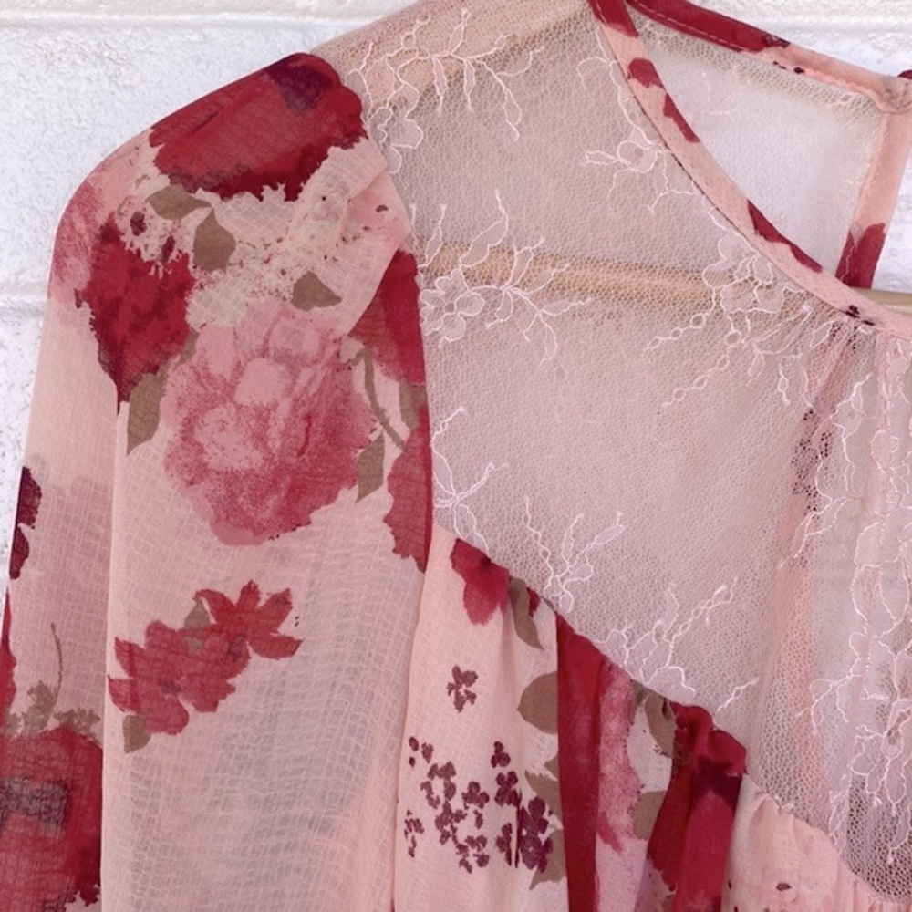 NWT Free People Daphne Blouse in Romantic Combo S - Picture 5 of 12